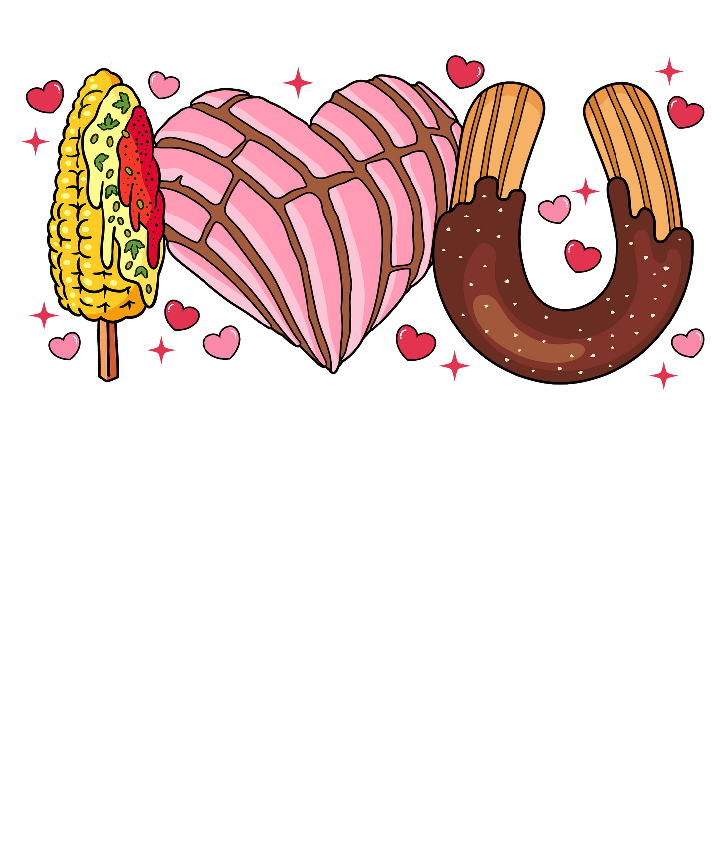 Corn, Concha, Churro