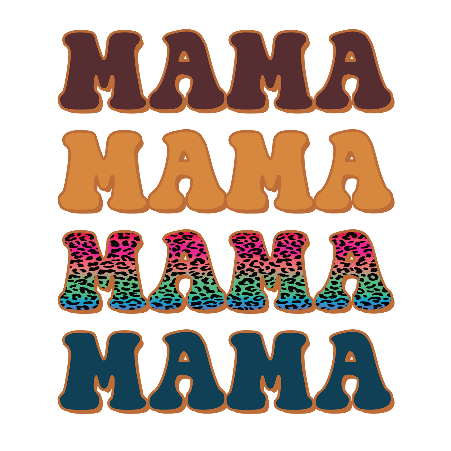 Rainbow Cheetah Mama