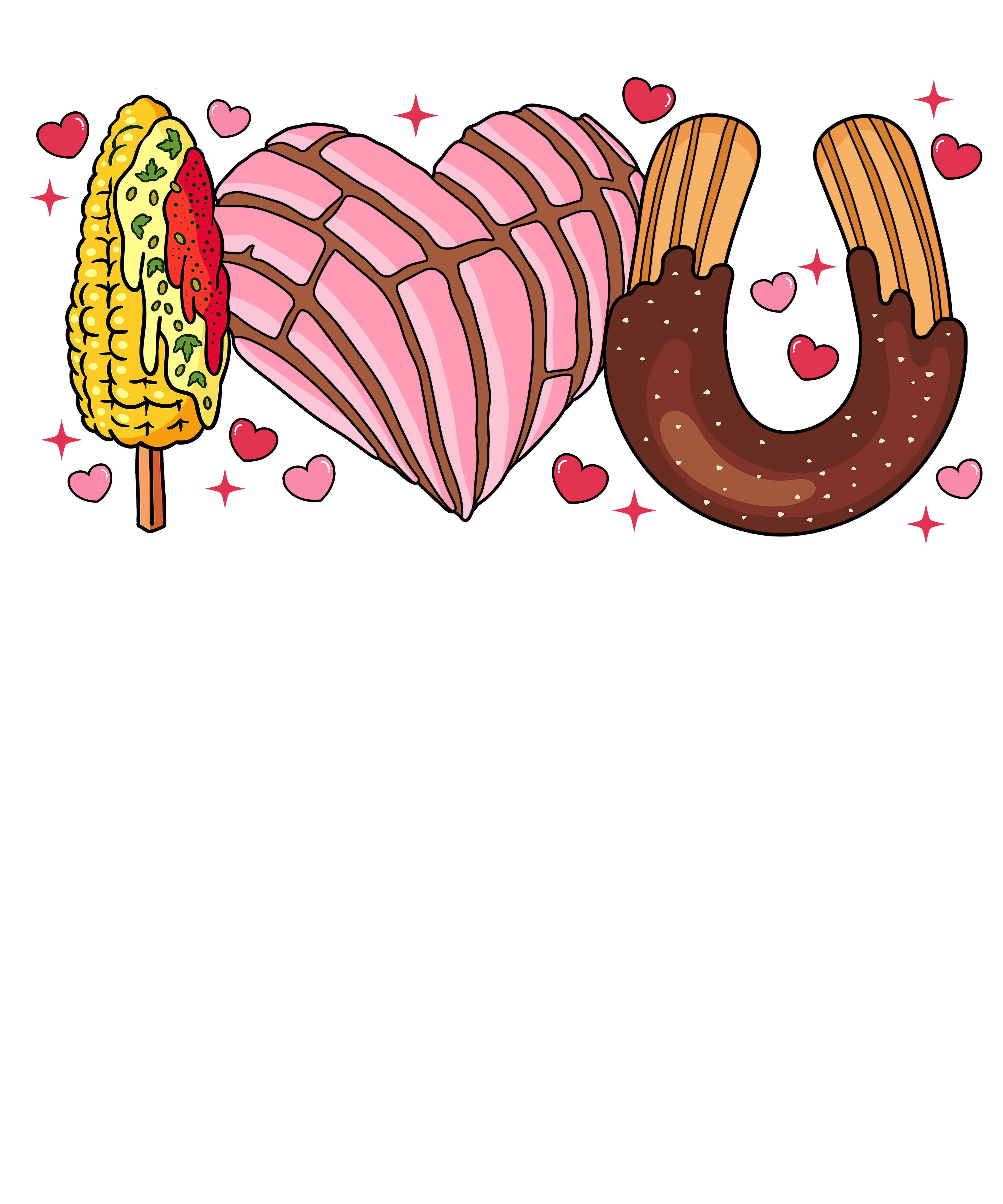 Corn, Concha, Churro