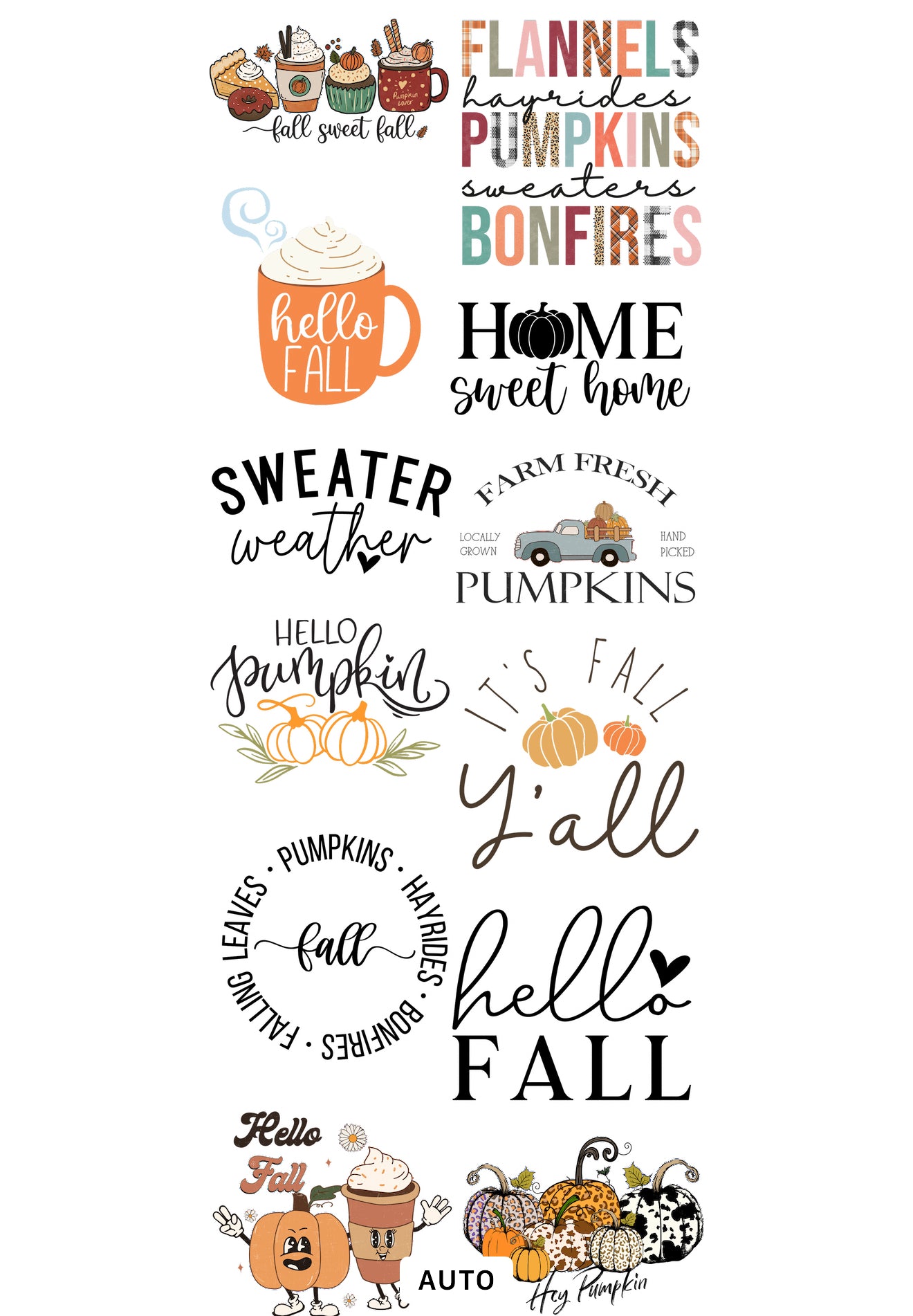 Fall Gang Sheet 23x60