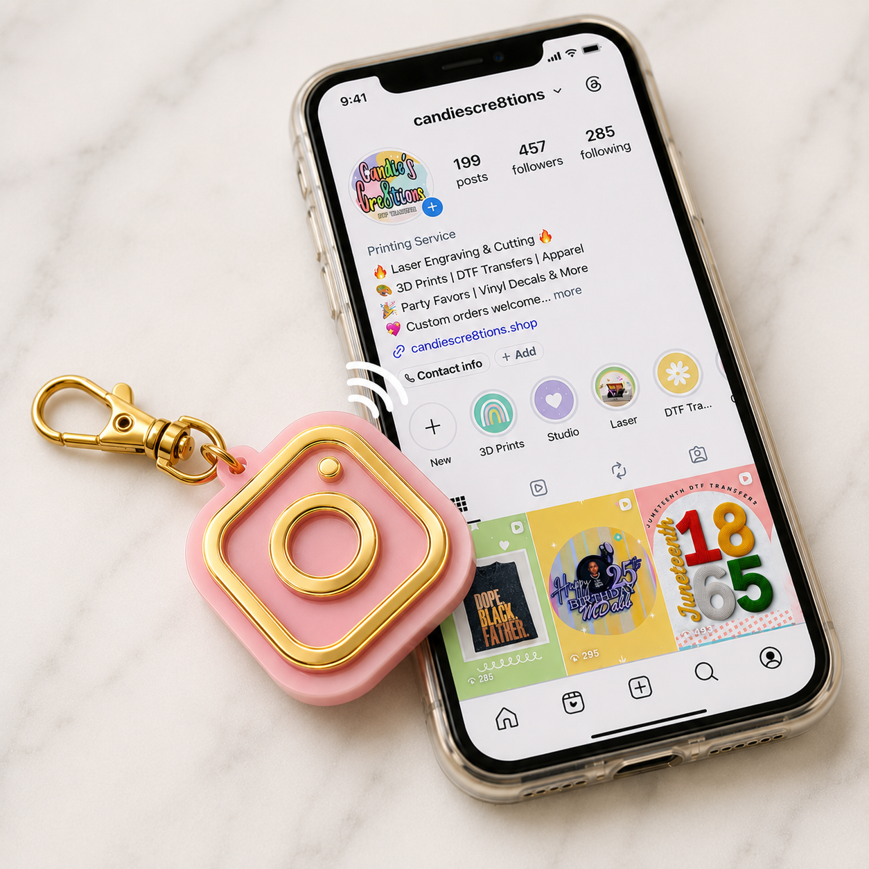 Acrylic NFC Keychain