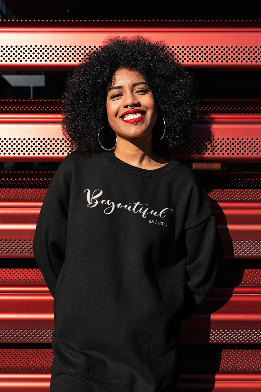 Beyoutiful as I am Crewneck Sweatshirt