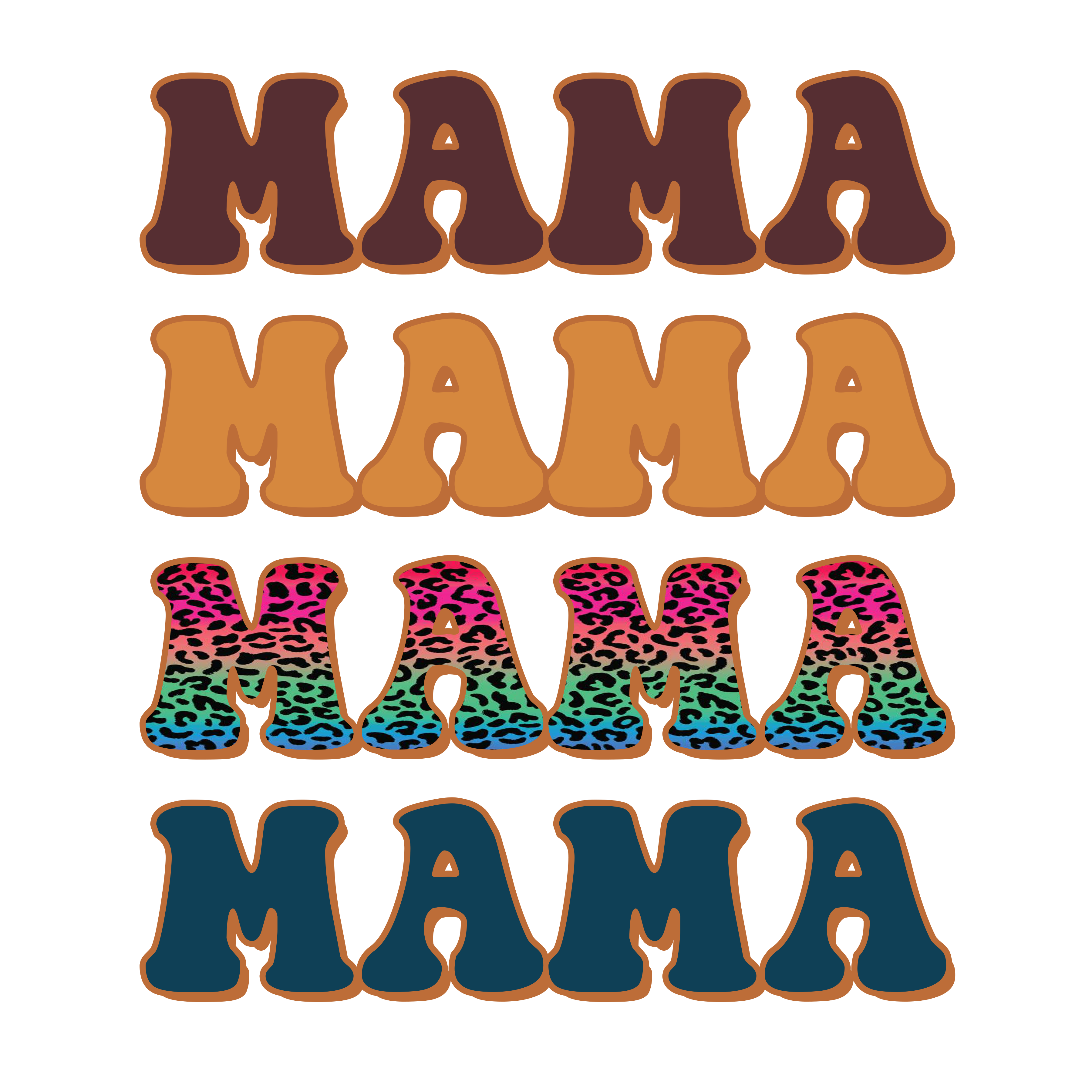 Rainbow Cheetah Mama